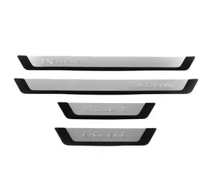 Накладки на пороги Flexill (4шт) Exclusive для Ford Courier 2014-2023 рр Накладки на пороги Flexill (4шт) Exclusive для Ford Courier 2014-2023 рр