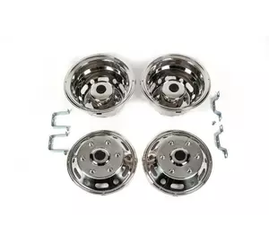 Ковпаки з нержавійки ОЕМ (2-катковий, 4 шт) для Iveco Daily 2014-2024 рр Ковпаки з нержавійки ОЕМ (2-катковий, 4 шт) для Iveco Daily 2014-2024 рр