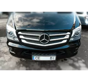 Накладки на решітку (2013-2024, нерж.) OmsaLine - Італійська нержавійка для Mercedes Sprinter W906 рр Накладки на решітку (2013-2024, нерж.) OmsaLine - Італійська нержавійка для Mercedes Sprinter W906 рр