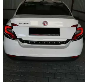 Накладка на кришку багажника (3 шт, ABS) для Fiat Tipo 2016-2024 рр Накладка на кришку багажника (3 шт, ABS) для Fiat Tipo 2016-2024 рр