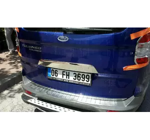 Планка над номером (нерж) OmsaLine - Італійська нержавійка для Ford Courier 2014-2023 рр Планка над номером (нерж) OmsaLine - Італійська нержавійка для Ford Courier 2014-2023 рр