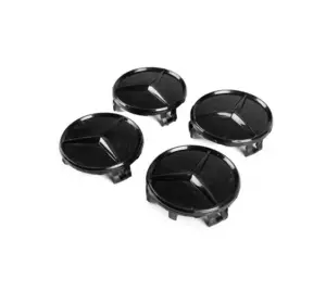 Ковпачки на диски 71/74 мм без кільця (4 шт, чорний глянець) для Тюнінг Mercedes Ковпачки на диски 71/74 мм без кільця (4 шт, чорний глянець) для Тюнінг Mercedes