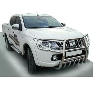 Бокові пороги X5-тип (2 шт., алюм) для Fiat Fullback 2016-2024 рр Бокові пороги X5-тип (2 шт., алюм) для Fiat Fullback 2016-2024 рр