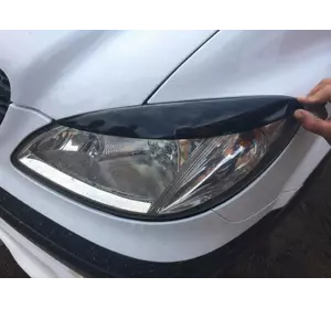 Вії прямі (2 шт, пластик) Чорний мат для Mercedes Vito W639 2004-2015рр Вії прямі (2 шт, пластик) Чорний мат для Mercedes Vito W639 2004-2015рр