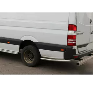 Бічні труби за заднім колесом (2 шт., нерж) ExtraLong база, 60мм для Mercedes Sprinter W906 2006-2018 рр Бічні труби за заднім колесом (2 шт., нерж) ExtraLong база, 60мм для Mercedes Sprinter W906 2006-2018 рр