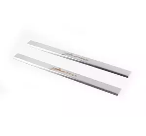 Накладки на пороги Carmos V1 (2 шт., Нерж.) для Fiat Punto Grande/EVO 2006-2018 рр Накладки на пороги Carmos V1 (2 шт., Нерж.) для Fiat Punto Grande/EVO 2006-2018 рр