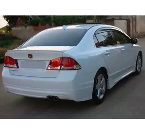 Накладка на задній бампер (під фарбування) для Honda Civic Sedan VIII 2006-2011рр Накладка на задній бампер (під фарбування) для Honda Civic Sedan VIII 2006-2011рр