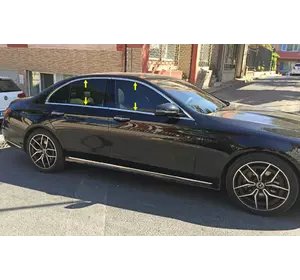 Повна окантовка вікон (нерж) для Mercedes E-сlass W213 2016 -2024 рр Повна окантовка вікон (нерж) для Mercedes E-сlass W213 2016 -2024 рр