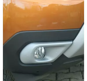 Накладки на протитуманки (ABS, сіра) для Renault Duster 2018-2024 рр