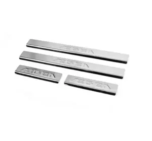 Накладки на пороги Carmos V2 Aegea (4 шт, нерж) для Fiat Tipo 2016-2024 рр Накладки на пороги Carmos V2 Aegea (4 шт, нерж) для Fiat Tipo 2016-2024 рр