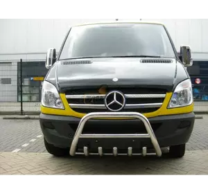 Кенгурятник WT003 (нерж.) 51мм, без напису для Mercedes Sprinter W906 2006-2018 рр Кенгурятник WT003 (нерж.) 51мм, без напису для Mercedes Sprinter W906 2006-2018 рр