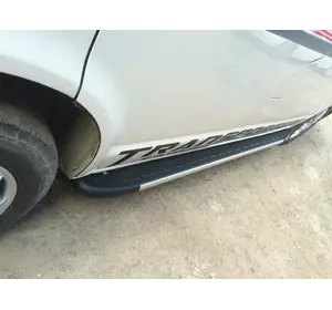 Бокові пороги Duru (2 шт., алюміній) Коротка база для Volkswagen T5 Multivan 2003-2010 рр Бокові пороги Duru (2 шт., алюміній) Коротка база для Volkswagen T5 Multivan 2003-2010 рр