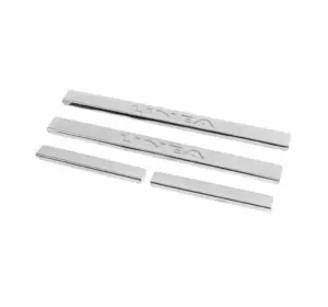 Накладки на пороги Carmos V2 (4 шт, нерж.) для Fiat Linea 2006-2018 рр Накладки на пороги Carmos V2 (4 шт, нерж.) для Fiat Linea 2006-2018 рр