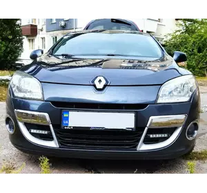 Кути на передній бампер 2008-2011 (нерж) для Renault Megane III рр Кути на передній бампер 2008-2011 (нерж) для Renault Megane III рр