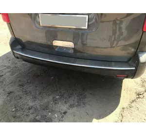 Накладка на задній бампер OmsaLine (нерж) Довга база для Toyota Proace 2017-2024 рр Накладка на задній бампер OmsaLine (нерж) Довга база для Toyota Proace 2017-2024 рр
