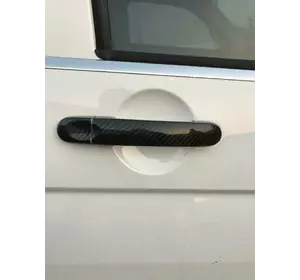 Накладки на ручки (натуральний карбон) 3 ручки для Volkswagen T5 Multivan 2003-2010 рр Накладки на ручки (натуральний карбон) 3 ручки для Volkswagen T5 Multivan 2003-2010 рр