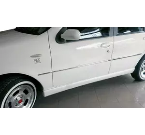 Молдинг дверей (6 шт, нерж) для Fiat Palio 1998-2024 рр Молдинг дверей (6 шт, нерж) для Fiat Palio 1998-2024 рр