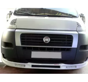 Передня накладка 2006-2013 (вузька з LED, під фарбування) для Fiat Ducato 2006-2024 та 2014-2024 рр Передня накладка 2006-2013 (вузька з LED, під фарбування) для Fiat Ducato 2006-2024 та 2014-2024 рр