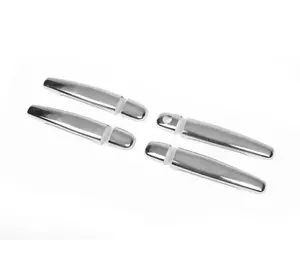 Накладки на ручки (нерж) 4 шт, Carmos - Турецька сталь для Peugeot 307