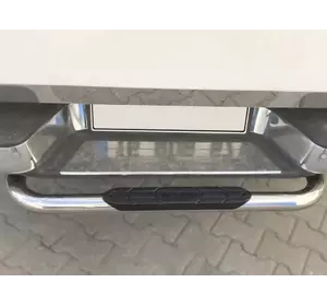 Задній захист Omsa (нерж) 76 мм для Toyota Hilux 2015-2024 рр Задній захист Omsa (нерж) 76 мм для Toyota Hilux 2015-2024 рр
