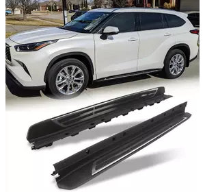 Бокові підніжки OEM (2 шт., Алюміній) для Toyota Highlander 2019-2024 рр Бокові підніжки OEM (2 шт., Алюміній) для Toyota Highlander 2019-2024 рр