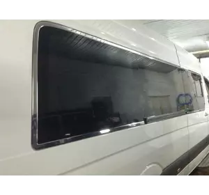 Повна окантовка стекол Long / ExraLong (нерж.) для Mercedes Sprinter W906 2006-2018 рр Повна окантовка стекол Long / ExraLong (нерж.) для Mercedes Sprinter W906 2006-2018 рр