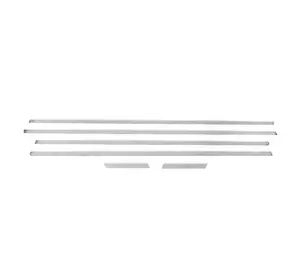 Окантовка вікон Carmos (6 шт., нерж.) для Fiat Punto Grande/EVO 2006-2018 рр Окантовка вікон Carmos (6 шт., нерж.) для Fiat Punto Grande/EVO 2006-2018 рр