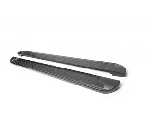 Бокові пороги Allmond Black (2 шт., алюміній) для Ford Courier 2014-2023 рр Бокові пороги Allmond Black (2 шт., алюміній) для Ford Courier 2014-2023 рр