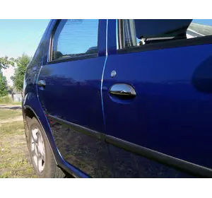 Накладки на ручки (4 шт., нерж.) OmsaLine - Італійська нержавійка для Renault Logan I 2008-2013 рр Накладки на ручки (4 шт., нерж.) OmsaLine - Італійська нержавійка для Renault Logan I 2008-2013 рр