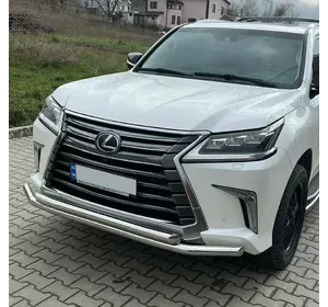 Передній захист ST014 (2015-2024, нерж) для Lexus LX570/450d Передній захист ST014 (2015-2024, нерж) для Lexus LX570/450d
