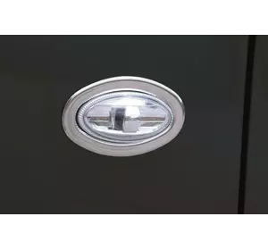 Обведення поворотника OmsaLine (2 шт., нерж) для Toyota Proace 2017-2024 рр Обведення поворотника OmsaLine (2 шт., нерж) для Toyota Proace 2017-2024 рр