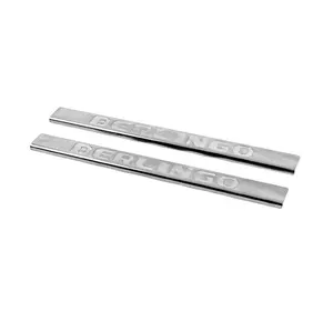 Накладки на пороги Carmos V2 (нерж) Передні та задні двері (4 шт) для Citroen Berlingo 2008-2018 рр Накладки на пороги Carmos V2 (нерж) Передні та задні двері (4 шт) для Citroen Berlingo 2008-2018 рр