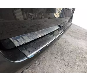 Накладка на задній бампер OmsaLine Чорний Хром (нерж) для Mercedes Vito / V-class W447 2014-2024 рр Накладка на задній бампер OmsaLine Чорний Хром (нерж) для Mercedes Vito / V-class W447 2014-2024 рр