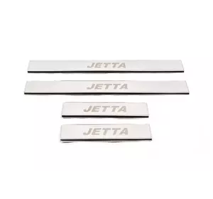 Накладки на пороги Carmos V1 (4 шт, нерж) для Volkswagen Jetta 2011-2018 рр