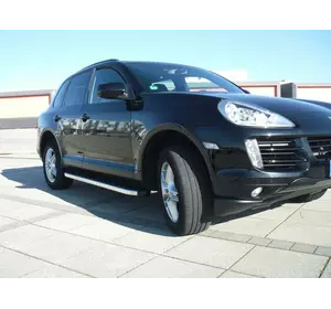Бокові пороги BlackLine (2 шт., алюміній) для Porsche Cayenne 2003-2010 рр Бокові пороги BlackLine (2 шт., алюміній) для Porsche Cayenne 2003-2010 рр