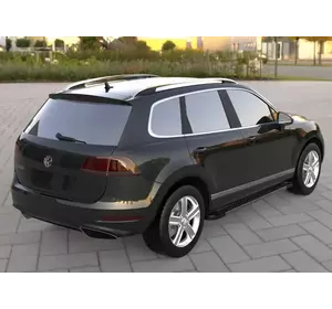 Бокові пороги Allmond Black (2 шт., алюміній) для Volkswagen Touareg 2010-2018 рр Бокові пороги Allmond Black (2 шт., алюміній) для Volkswagen Touareg 2010-2018 рр