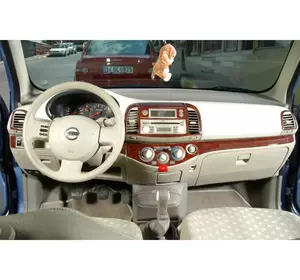 Накладки на панель Алюміній для Nissan Micra K12 2003-2010 рр