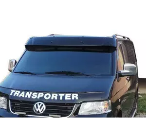 Козирьок на лобове скло (чорний глянець, 5мм) для Volkswagen T5 Multivan 2003-2010 рр Козирьок на лобове скло (чорний глянець, 5мм) для Volkswagen T5 Multivan 2003-2010 рр