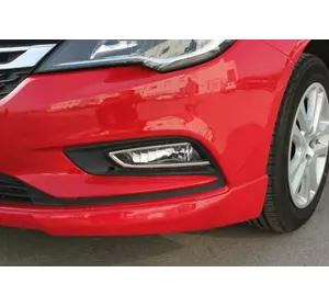Окантовка протитуманних ліхтарів OmsaLine (2 шт., нерж.) для Opel Astra K 2016-2021рр