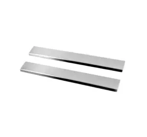 Накладки на дверні пороги V2 (Carmos, 2 шт, нерж.) для Fiat Doblo I 2005-2010 рр Накладки на дверні пороги V2 (Carmos, 2 шт, нерж.) для Fiat Doblo I 2005-2010 рр