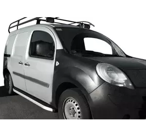 Бокові пороги Fullmond (2 шт., алюм.) для Renault Kangoo 1998-2008 рр Бокові пороги Fullmond (2 шт., алюм.) для Renault Kangoo 1998-2008 рр