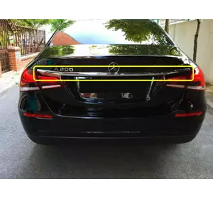 Планка над номером (нерж) для Mercedes A-сlass W177 2018-2024 рр Планка над номером (нерж) для Mercedes A-сlass W177 2018-2024 рр