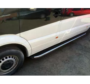 Бокові пороги Fullmond (2 шт, алюм) Long/ExtraLong для Mercedes Sprinter W906 2006-2018 рр Бокові пороги Fullmond (2 шт, алюм) Long/ExtraLong для Mercedes Sprinter W906 2006-2018 рр