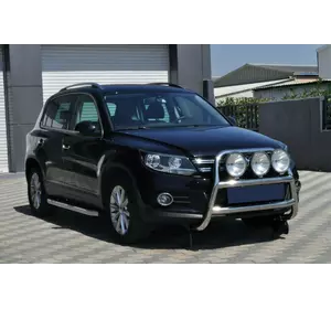 Кенгурятник WT018 (нерж) для Volkswagen Tiguan 2007-2016 рр Кенгурятник WT018 (нерж) для Volkswagen Tiguan 2007-2016 рр