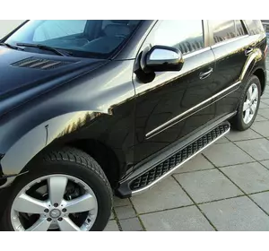 Бокові пороги BlackLine (2 шт, алюміній) для Mercedes GL сlass X164 Бокові пороги BlackLine (2 шт, алюміній) для Mercedes GL сlass X164