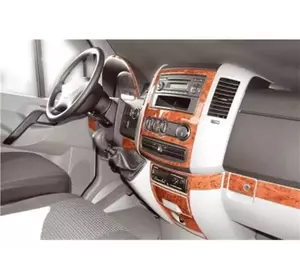Накладка на панель (Meric, 19 деталей) Карбон для Mercedes Sprinter W906 2006-2018 рр Накладка на панель (Meric, 19 деталей) Карбон для Mercedes Sprinter W906 2006-2018 рр