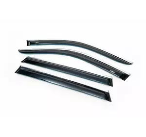 Вітровики з хромом молдингом Long (4 шт, HIC) для Mercedes S-сlass W221 Вітровики з хромом молдингом Long (4 шт, HIC) для Mercedes S-сlass W221