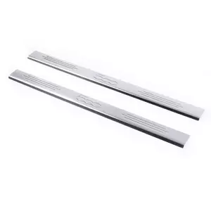 Накладки на пороги 500 (Carmos, 2 шт, нерж) для Fiat 500/500L Накладки на пороги 500 (Carmos, 2 шт, нерж) для Fiat 500/500L