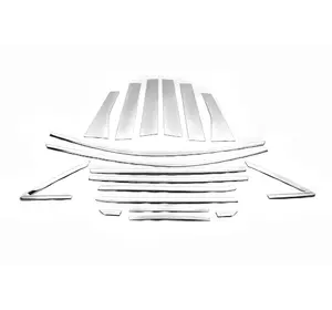 Повна окантовка скла Libao (18 частин, нерж) для Ford Kuga/Escape 2013-2019 рр
