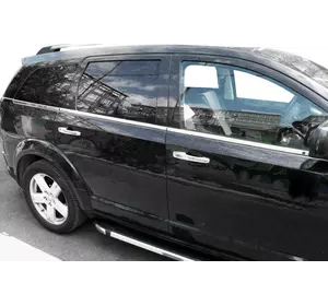 Окантовка вікон (6 шт, нерж) для Fiat Freemont Окантовка вікон (6 шт, нерж) для Fiat Freemont
